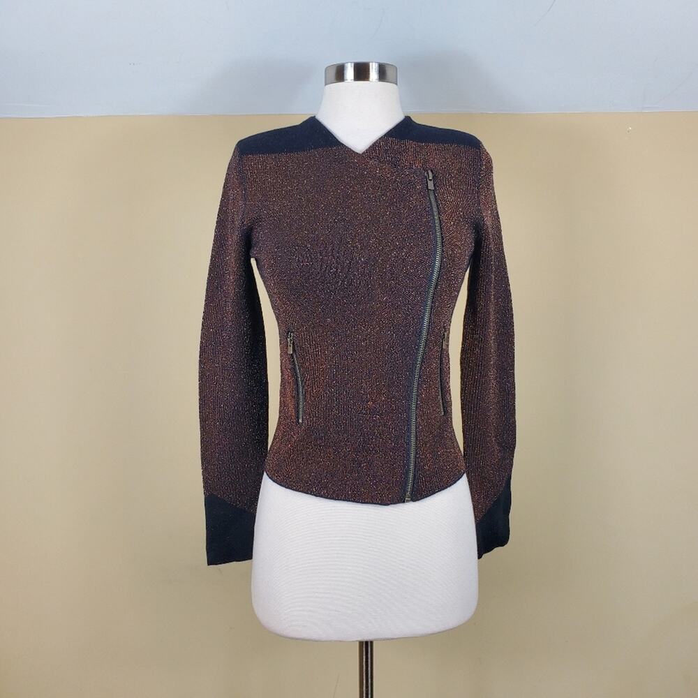 Maje Asymmetrical Sweater Coat in Black Size 1/S